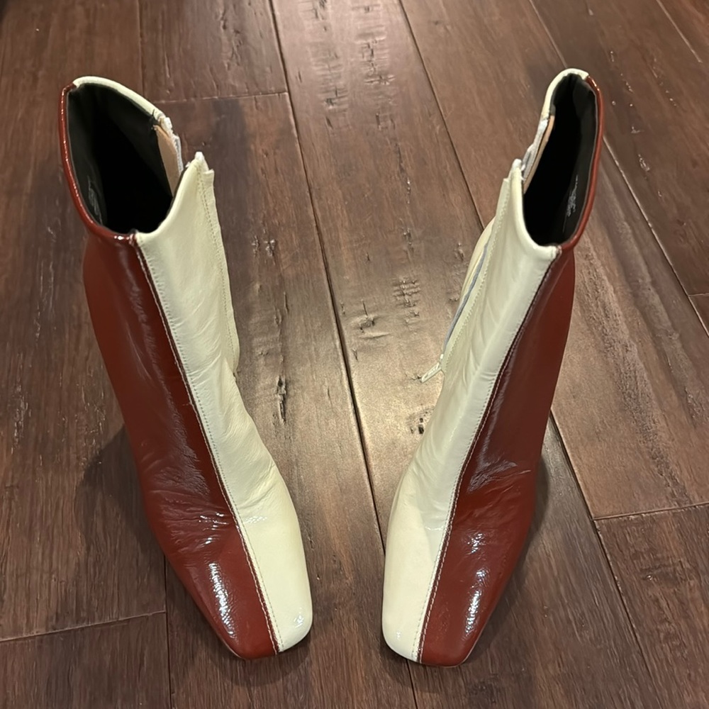 ASOS TWO TONE HIGH HEEL BOOTS